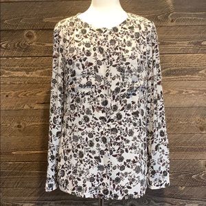LOFT | Floral Button down Blouse